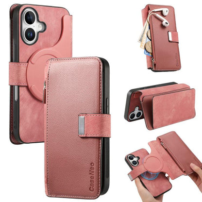 CaseNeo MagSafe RFID Anti-theft Zipper Wallet Retro Leather Phone Case, For iPhone Air, For iPhone 16 Pro Max, For iPhone 16 Pro, For iPhone 16 Plus