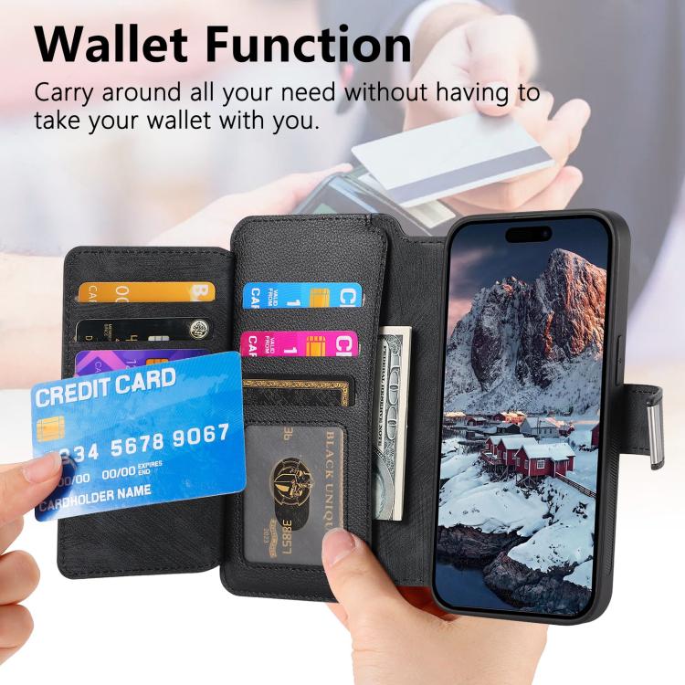 CaseNeo MagSafe RFID Anti-theft Zipper Wallet Retro Leather Phone Case, For iPhone 17e / 16e, For iPhone 17 Pro Max, For iPhone 17 Pro, For iPhone 17