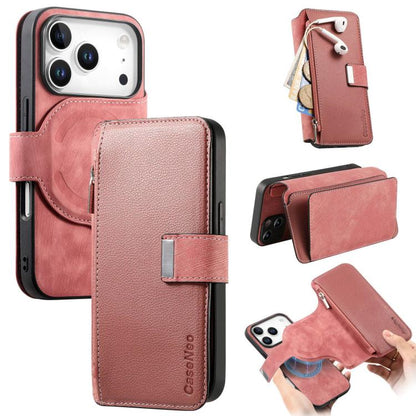 CaseNeo MagSafe RFID Anti-theft Zipper Wallet Retro Leather Phone Case, For iPhone 18 / 17, For iPhone 18 Pro / 17 Pro, For iPhone 18 Pro Max / 17 Pro Max, For iPhone 17e / 16e