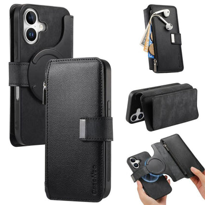 CaseNeo MagSafe RFID Anti-theft Zipper Wallet Retro Leather Phone Case, For iPhone 18 / 17, For iPhone 18 Pro / 17 Pro, For iPhone 18 Pro Max / 17 Pro Max, For iPhone 17e / 16e