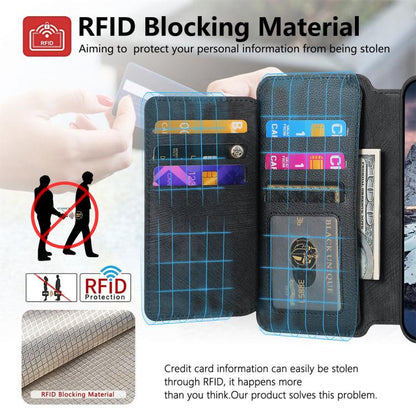 CaseNeo MagSafe RFID Anti-theft Zipper Wallet Retro Leather Phone Case, For iPhone 18 / 17, For iPhone 18 Pro / 17 Pro, For iPhone 18 Pro Max / 17 Pro Max, For iPhone 17e / 16e