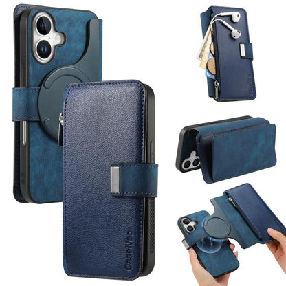 CaseNeo MagSafe RFID Anti-theft Zipper Wallet Retro Leather Phone Case, For iPhone 18 / 17, For iPhone 18 Pro / 17 Pro, For iPhone 18 Pro Max / 17 Pro Max, For iPhone 17e / 16e