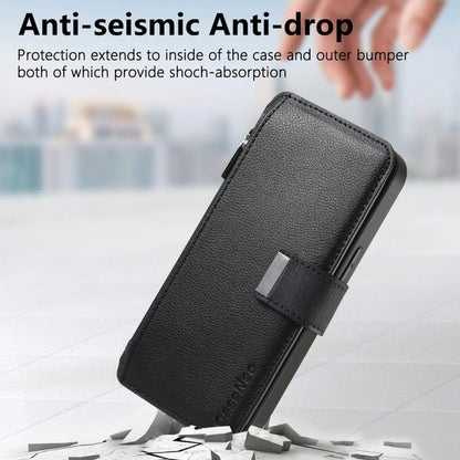 CaseNeo MagSafe RFID Anti-theft Zipper Wallet Retro Leather Phone Case, For iPhone Air, For iPhone 16 Pro Max, For iPhone 16 Pro, For iPhone 16 Plus
