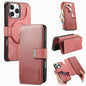 CaseNeo MagSafe RFID Anti-theft Zipper Wallet Retro Leather Phone Case, For iPhone 16, For iPhone 15 Pro Max, For iPhone 15 Pro, For iPhone 15 Plus