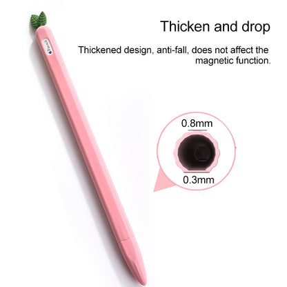 Contrasting Color Mint Leaf Silicone Non-slip Protective Cover, For Apple Pencil 1, For Apple Pencil 2