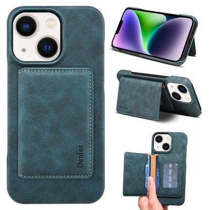 Denior D27 Retro Texture RFID MagSafe Photo Frame Card-slot Phone Case, For iPhone 15, For iPhone 14 Plus, For iPhone 14 / 13, For iPhone 14 Pro, For iPhone 14 Pro Max, For iPhone 13 Pro Max, For iPhone 13 Pro