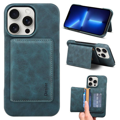 Denior D27 Retro Texture RFID MagSafe Photo Frame Card-slot Phone Case, For iPhone 15, For iPhone 14 Plus, For iPhone 14 / 13, For iPhone 14 Pro, For iPhone 14 Pro Max, For iPhone 13 Pro Max, For iPhone 13 Pro