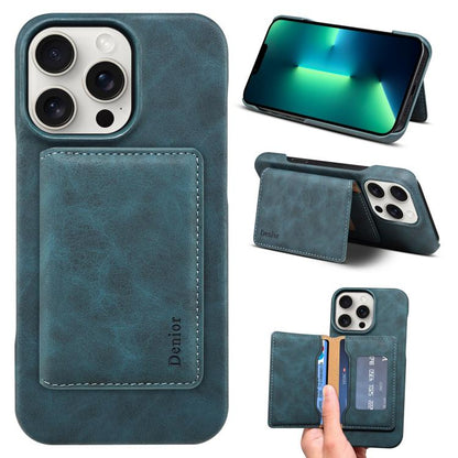 Denior D27 Retro Texture RFID MagSafe Photo Frame Card-slot Phone Case, For iPhone 15, For iPhone 14 Plus, For iPhone 14 / 13, For iPhone 14 Pro, For iPhone 14 Pro Max, For iPhone 13 Pro Max, For iPhone 13 Pro