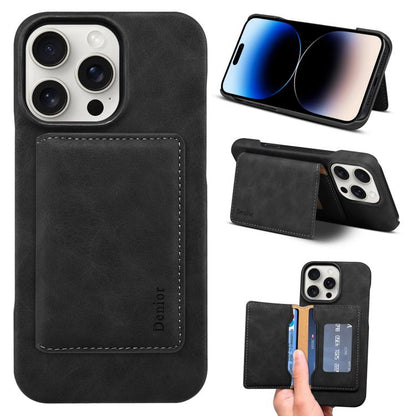 Denior D27 Retro Texture RFID MagSafe Photo Frame Card-slot Phone Case, For iPhone 15, For iPhone 14 Plus, For iPhone 14 / 13, For iPhone 14 Pro, For iPhone 14 Pro Max, For iPhone 13 Pro Max, For iPhone 13 Pro