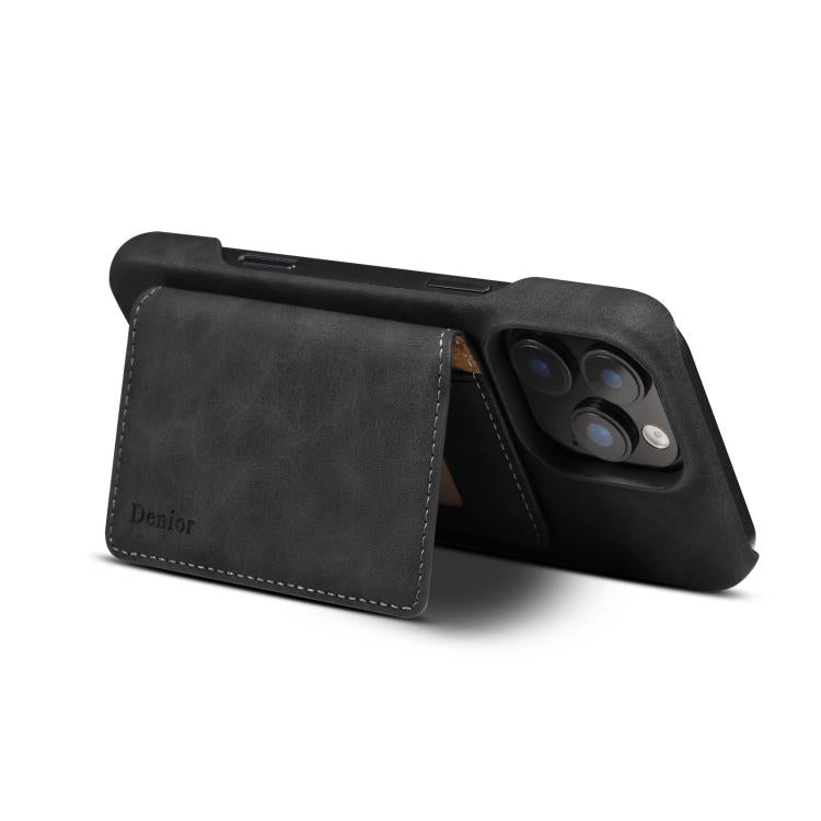 Denior D27 Retro Texture RFID MagSafe Photo Frame Card-slot Phone Case, For iPhone 15, For iPhone 14 Plus, For iPhone 14 / 13, For iPhone 14 Pro, For iPhone 14 Pro Max, For iPhone 13 Pro Max, For iPhone 13 Pro