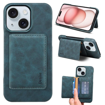 Denior D27 Retro Texture RFID MagSafe Photo Frame Card-slot Phone Case, For iPhone 15, For iPhone 14 Plus, For iPhone 14 / 13, For iPhone 14 Pro, For iPhone 14 Pro Max, For iPhone 13 Pro Max, For iPhone 13 Pro