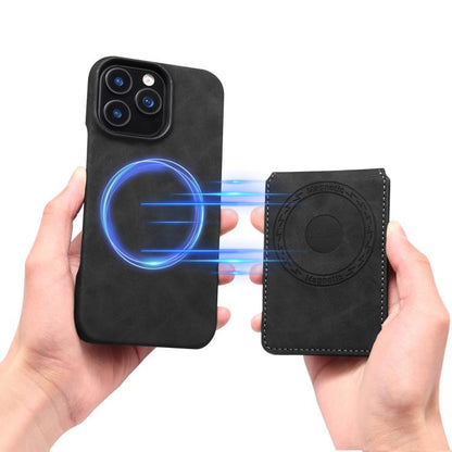 Denior D28 Retro Texture RFID MagSafe Vertical Flip Card-slot Phone Case, For iPhone 15, For iPhone 14 Plus, For iPhone 14 / 13, For iPhone 14 Pro, For iPhone 14 Pro Max, For iPhone 13 Pro Max, For iPhone 13 Pro