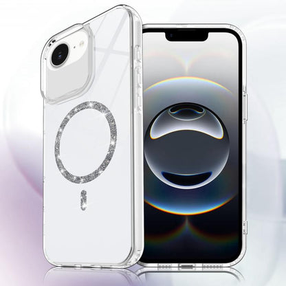 Transparent MagSafe Glitter Powder Acrylic Phone Case, For iPhone 17e / 16e, For iPhone 16 Pro Max, For iPhone 16 Pro, For iPhone 16 Plus