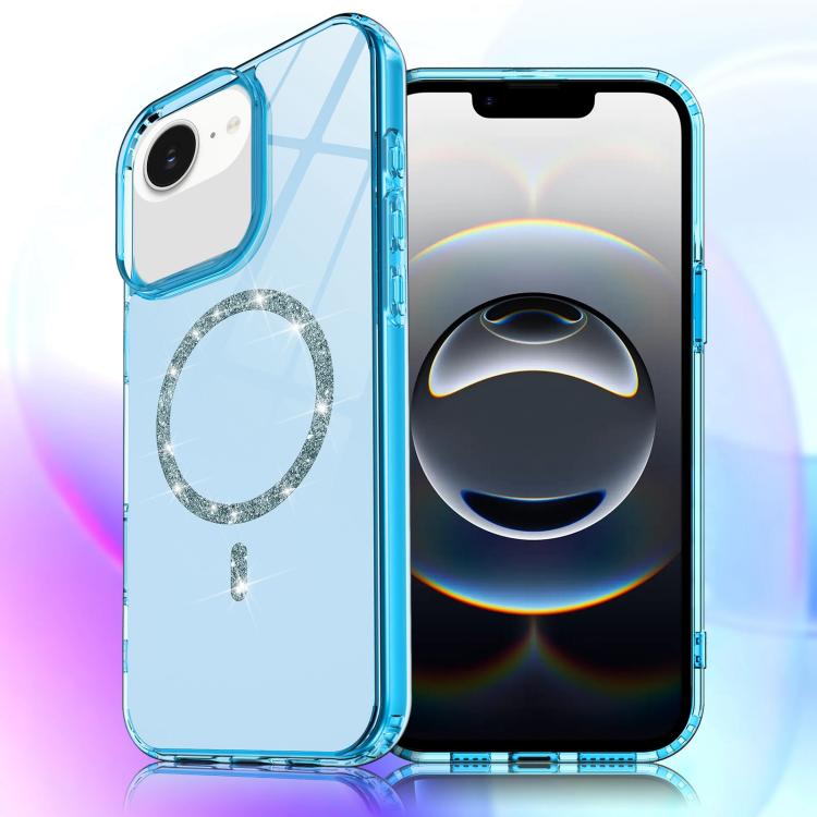 Transparent MagSafe Glitter Powder Acrylic Phone Case, For iPhone 17e / 16e, For iPhone 16 Pro Max, For iPhone 16 Pro, For iPhone 16 Plus