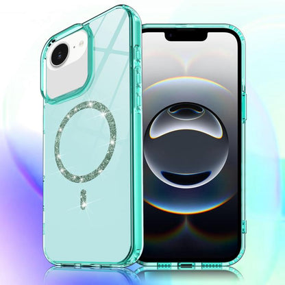 Transparent MagSafe Glitter Powder Acrylic Phone Case, For iPhone 17e / 16e, For iPhone 16 Pro Max, For iPhone 16 Pro, For iPhone 16 Plus