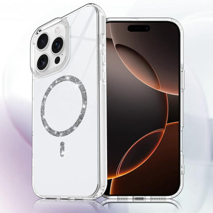 Transparent MagSafe Glitter Powder Acrylic Phone Case