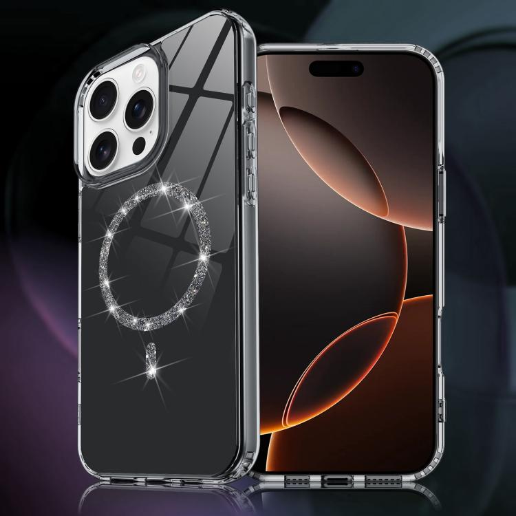 Transparent MagSafe Glitter Powder Acrylic Phone Case