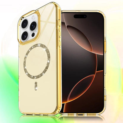 Transparent MagSafe Glitter Powder Acrylic Phone Case, For iPhone 17e / 16e, For iPhone 16 Pro Max, For iPhone 16 Pro, For iPhone 16 Plus