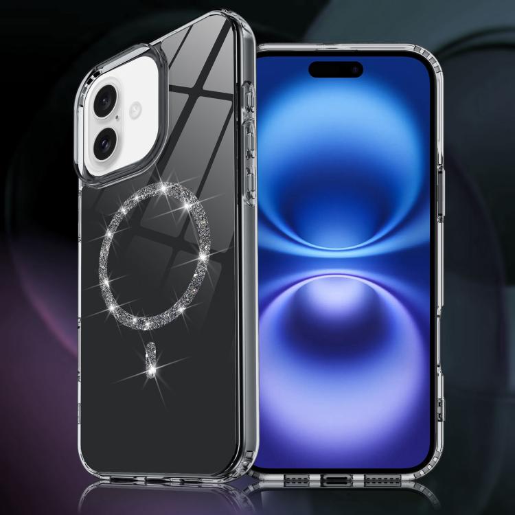 Transparent MagSafe Glitter Powder Acrylic Phone Case