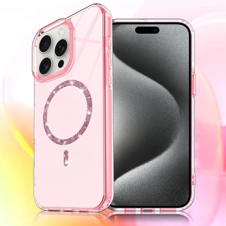 Transparent MagSafe Glitter Powder Acrylic Phone Case