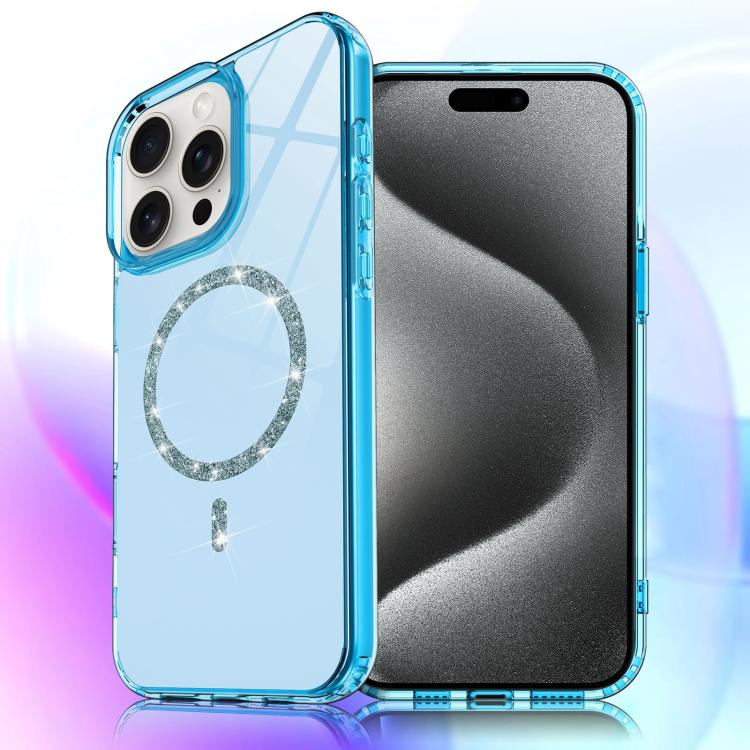 Transparent MagSafe Glitter Powder Acrylic Phone Case