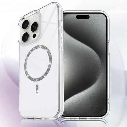 Transparent MagSafe Glitter Powder Acrylic Phone Case