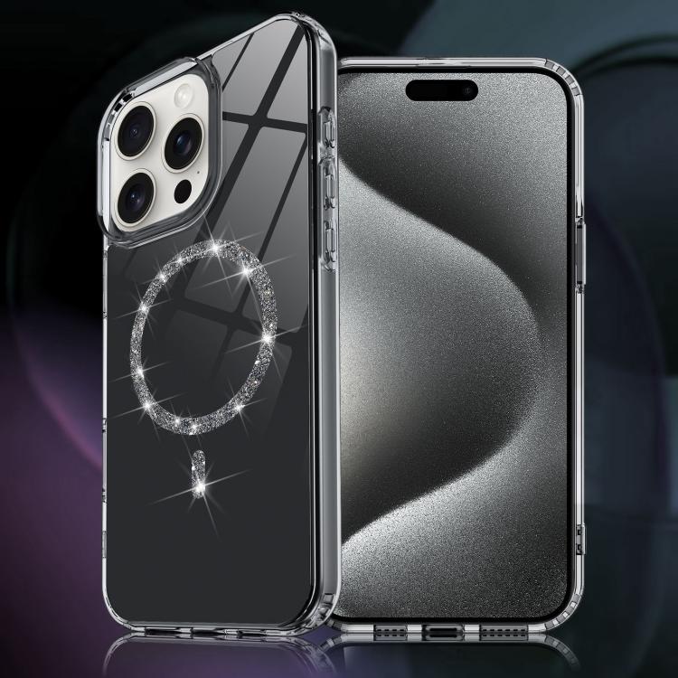 Transparent MagSafe Glitter Powder Acrylic Phone Case