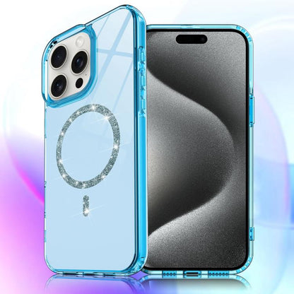 Transparent MagSafe Glitter Powder Acrylic Phone Case