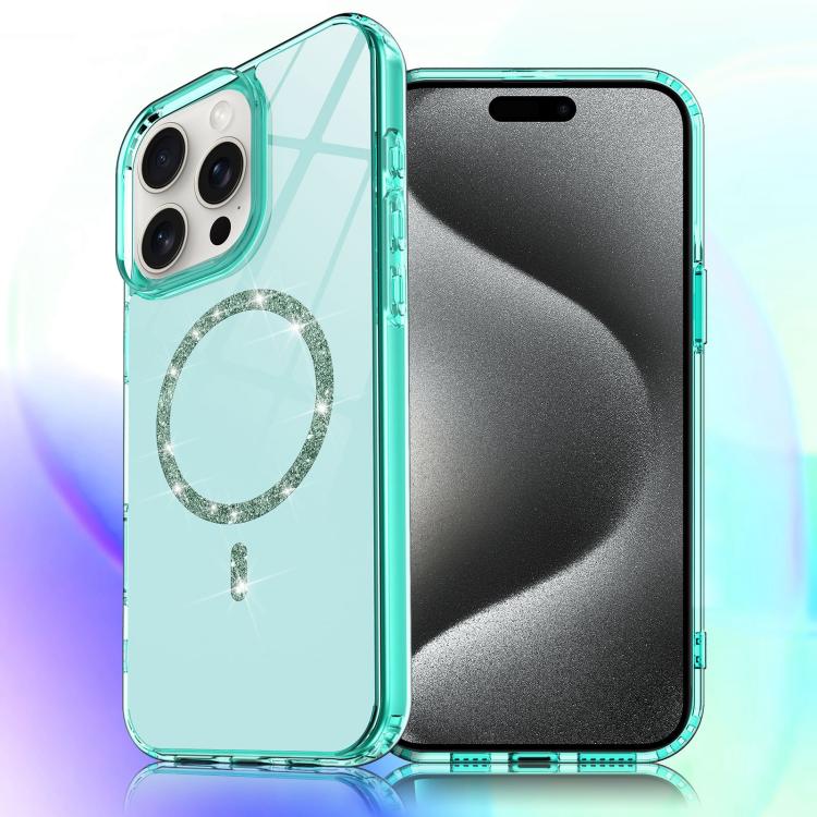 Transparent MagSafe Glitter Powder Acrylic Phone Case