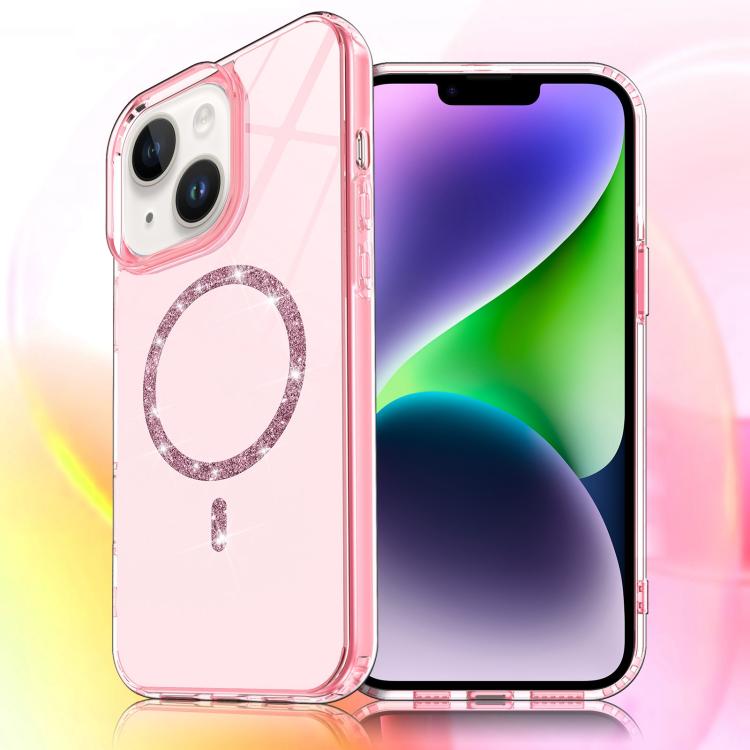 Transparent MagSafe Glitter Powder Acrylic Phone Case