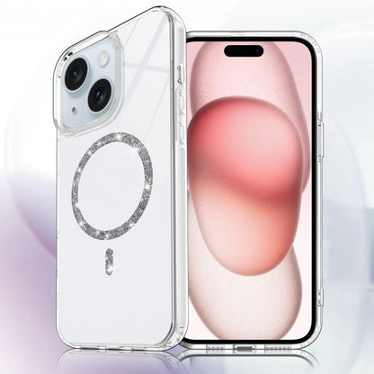 Transparent MagSafe Glitter Powder Acrylic Phone Case, For iPhone 15, For iPhone 14 / 13, For iPhone 14 Pro, For iPhone 14 Pro Max