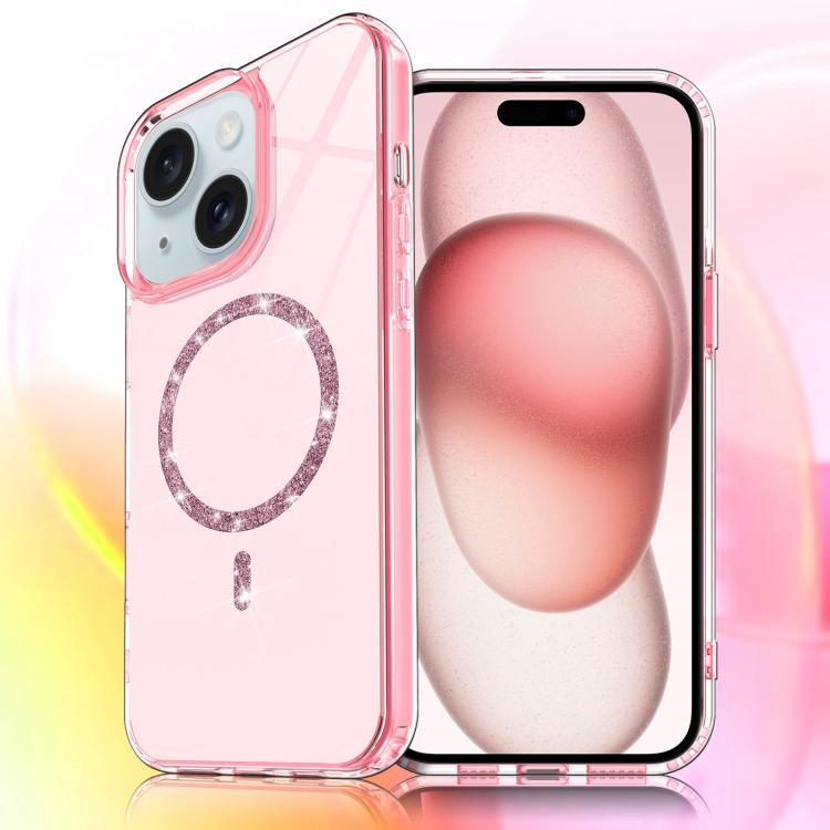 Transparent MagSafe Glitter Powder Acrylic Phone Case, For iPhone 15, For iPhone 14 / 13, For iPhone 14 Pro, For iPhone 14 Pro Max