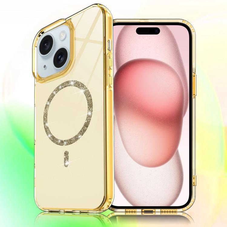 Transparent MagSafe Glitter Powder Acrylic Phone Case, For iPhone 15, For iPhone 14 / 13, For iPhone 14 Pro, For iPhone 14 Pro Max
