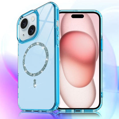 Transparent MagSafe Glitter Powder Acrylic Phone Case