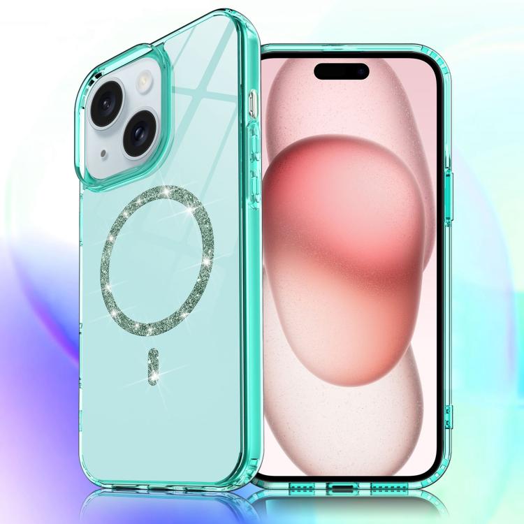 Transparent MagSafe Glitter Powder Acrylic Phone Case, For iPhone 15, For iPhone 14 / 13, For iPhone 14 Pro, For iPhone 14 Pro Max