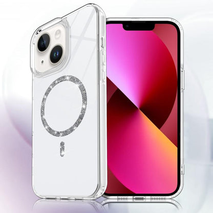 Transparent MagSafe Glitter Powder Acrylic Phone Case, For iPhone 15, For iPhone 14 / 13, For iPhone 14 Pro, For iPhone 14 Pro Max