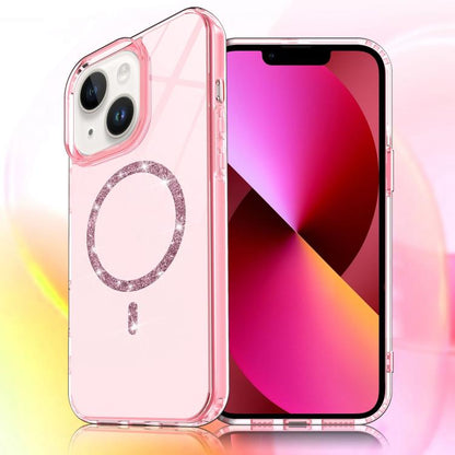 Transparent MagSafe Glitter Powder Acrylic Phone Case, For iPhone 15, For iPhone 14 / 13, For iPhone 14 Pro, For iPhone 14 Pro Max