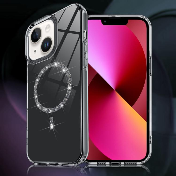 Transparent MagSafe Glitter Powder Acrylic Phone Case