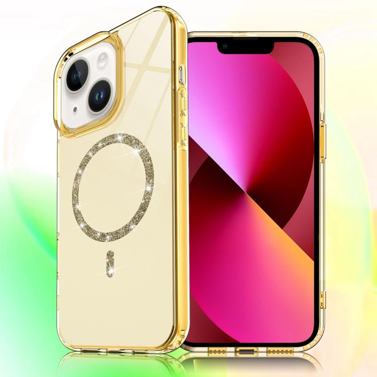 Transparent MagSafe Glitter Powder Acrylic Phone Case, For iPhone 15, For iPhone 14 / 13, For iPhone 14 Pro, For iPhone 14 Pro Max