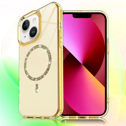 Transparent MagSafe Glitter Powder Acrylic Phone Case, For iPhone 15, For iPhone 14 / 13, For iPhone 14 Pro, For iPhone 14 Pro Max