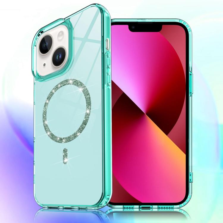 Transparent MagSafe Glitter Powder Acrylic Phone Case, For iPhone 15, For iPhone 14 / 13, For iPhone 14 Pro, For iPhone 14 Pro Max