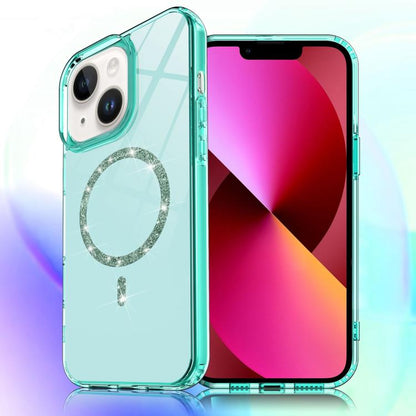 Transparent MagSafe Glitter Powder Acrylic Phone Case, For iPhone 15, For iPhone 14 / 13, For iPhone 14 Pro, For iPhone 14 Pro Max