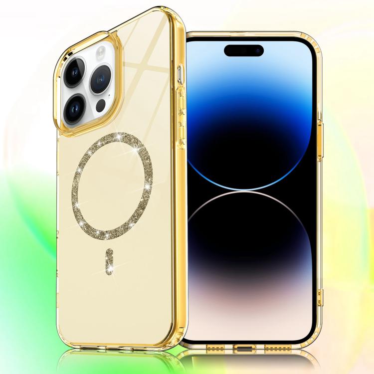 Transparent MagSafe Glitter Powder Acrylic Phone Case, For iPhone 15, For iPhone 14 / 13, For iPhone 14 Pro, For iPhone 14 Pro Max