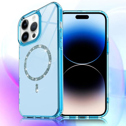 Transparent MagSafe Glitter Powder Acrylic Phone Case, For iPhone 15, For iPhone 14 / 13, For iPhone 14 Pro, For iPhone 14 Pro Max