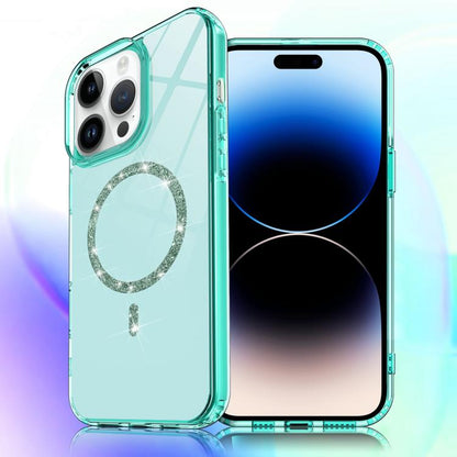 Transparent MagSafe Glitter Powder Acrylic Phone Case, For iPhone 15, For iPhone 14 / 13, For iPhone 14 Pro, For iPhone 14 Pro Max