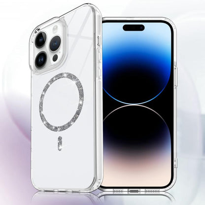 Transparent MagSafe Glitter Powder Acrylic Phone Case, For iPhone 15, For iPhone 14 / 13, For iPhone 14 Pro, For iPhone 14 Pro Max