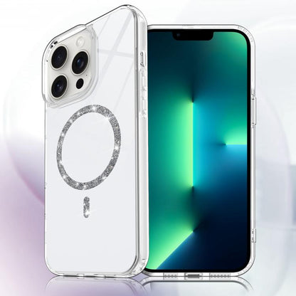 Transparent MagSafe Glitter Powder Acrylic Phone Case