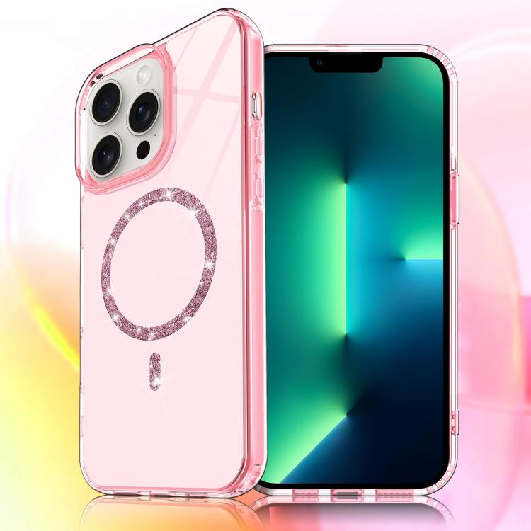 Transparent MagSafe Glitter Powder Acrylic Phone Case, For iPhone 13 Pro Max, For iPhone 13 Pro, For iPhone 12 / 12 Pro, For iPhone 12 Pro Max