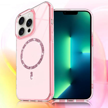 Transparent MagSafe Glitter Powder Acrylic Phone Case, For iPhone 13 Pro Max, For iPhone 13 Pro, For iPhone 12 / 12 Pro, For iPhone 12 Pro Max