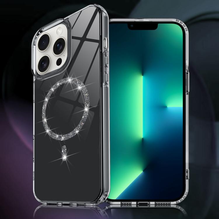 Transparent MagSafe Glitter Powder Acrylic Phone Case